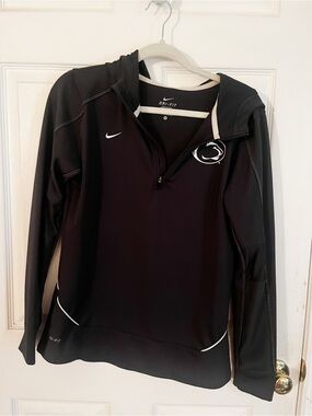 Nike Black Dri-FIT Half-Zip Hoodie with White Accents